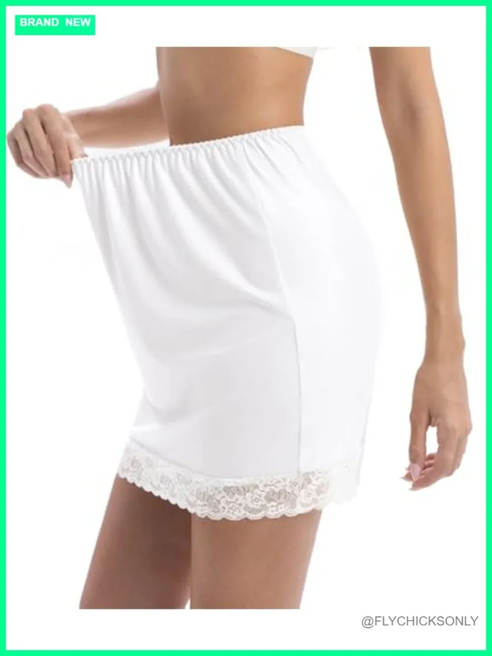 Half Slip for Women Anti Static Lace Trim Underskirt Mini Slip Skirt